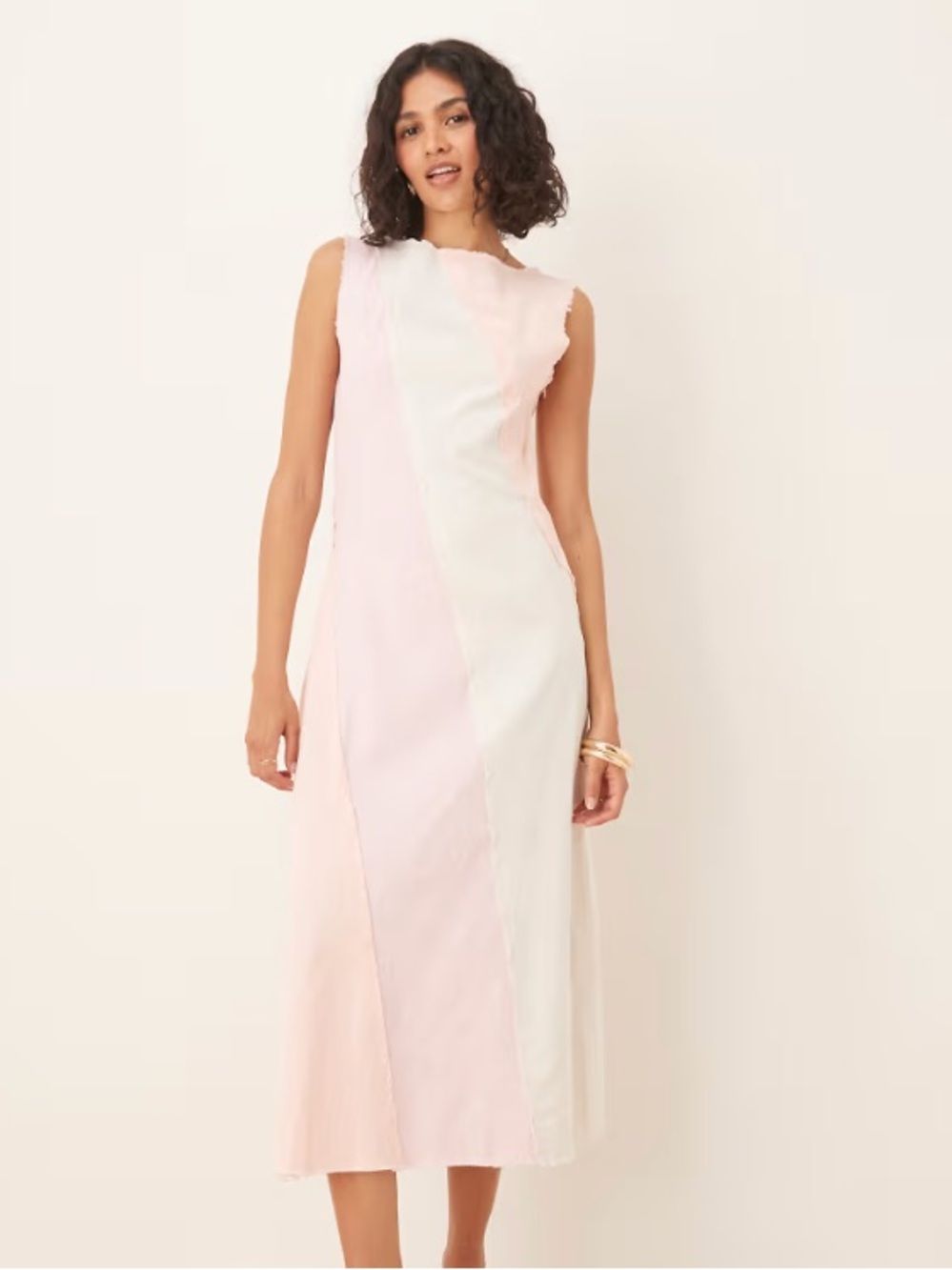 ASOS A-Line Contrast Panel Dress